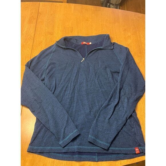 Navy Agave American Made 1/4 Zip Sweatshirt large - Picture 1 of 4